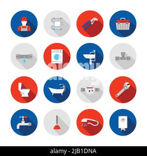 Installation line icons collection. Assembly, Setup, Configuration ...