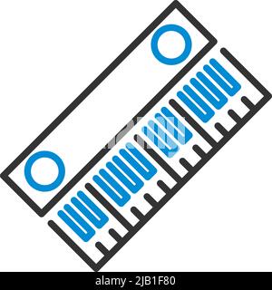 Piano Keyboard Icon. Editable Bold Outline With Color Fill Design. Vector Illustration. Stock Vector