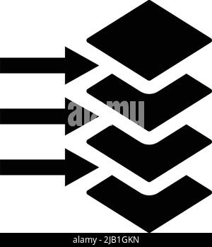 Cdn, layers, big data icon. Editable Vector EPS. Meticulously design and Well organized simple vector. Stock Vector