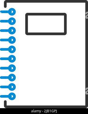 Exercise Book With Pen Icon. Editable Bold Outline With Color Fill Design. Vector Illustration. Stock Vector