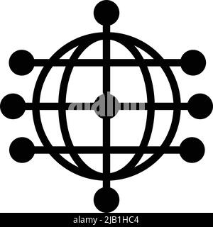 Cdn, global, network icon. Editable Vector EPS. Meticulously design and Well organized simple vector. Stock Vector