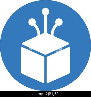 Stack, storage, big data icon. Simple vector illustration isolated on a white background. Stock Vector