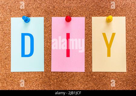 DIY - Do It Yourself acronym on white background Stock Photo - Alamy