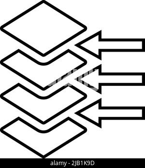 Cdn, layers, big data icon. Editable Vector EPS. Meticulously design and Well organized simple vector. Stock Vector