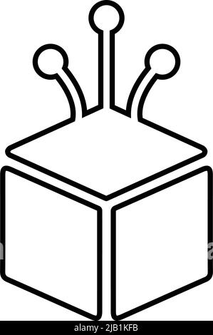 Stack, storage, big data icon. Simple vector illustration isolated on a white background. Stock Vector