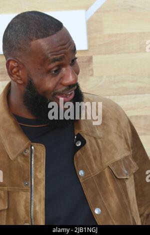 LOS ANGELES - JUN 1: LeBron James at the Hustle Premiere at the Village ...