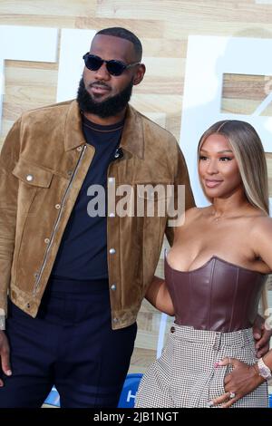 LOS ANGELES - JUN 1: LeBron James at the Hustle Premiere at the Village ...