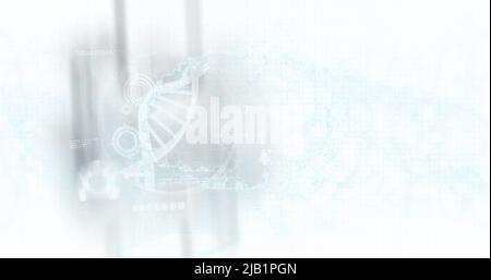 Image of human brain and dna strand spinning Stock Photo