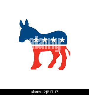 Democracy party USA icon logo Stock Vector