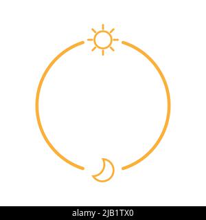 Day and night. Sun, moon icon concept Stock Vector