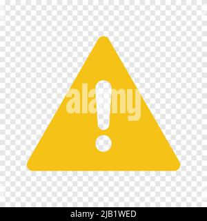 Warning road sign icon on transparent background Stock Vector
