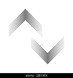 Arrows up and down icon set Stock Vector