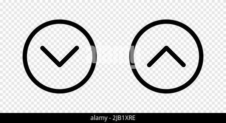Arrows up and down icon set Stock Vector
