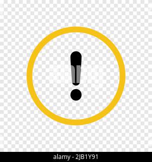 Warning road sign icon on transparent background Stock Vector