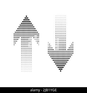 Arrows up and down icon set Stock Vector
