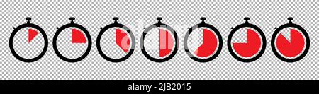 Timer icon symbol set simple design Stock Vector