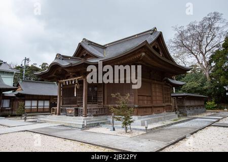 Matsue Jinja (Matsue Shrine), at the Matsue Jo area. It built in 1877 to enshrine the daimyo and eminent figures from the former Matsue domain Stock Photo