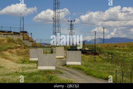 11 May 2022 Nusaybin Sirnak Turkey. Border between Turkey and Syria in Nusaybin Turkey Stock Photo