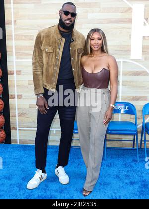 LeBron James and and Savannah Brinson arrive at the world premiere of ...