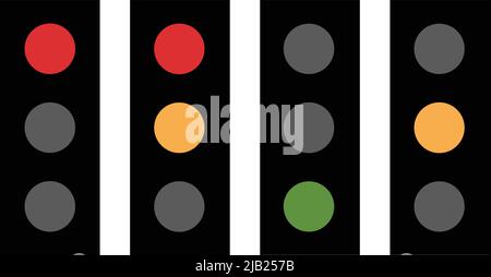 Example of a roundabout junction, road signs in the United Kingdom Stock Vector