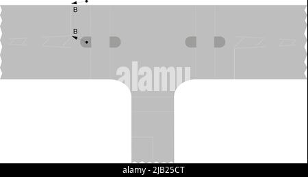 Example of a roundabout junction, road signs in the United Kingdom Stock Vector