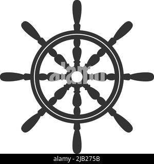 ships wheel symbol isolated on white background, helm vector ...
