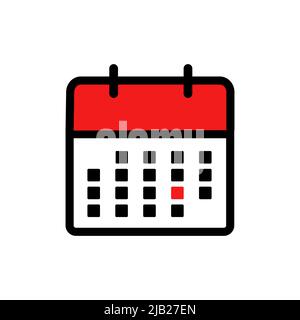 Calendar, Schedule, date icon vector isolated on white background Stock Vector