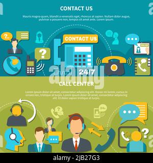 Contact us banners Stock Vector Image & Art - Alamy