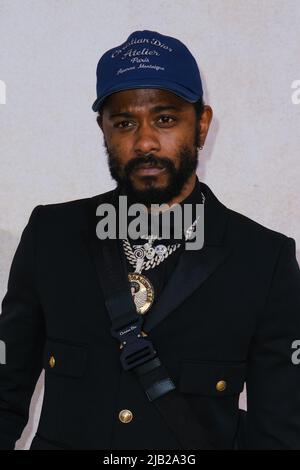 Lakeith Stanfield seen at the 28th annual amfAR Gala Cannes during the 75th Cannes Film Festival on Thursday, May. 26, 2022 at Hotel du Cap, Eden Roc . Stock Photo