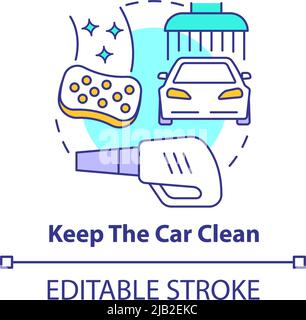 Keep the car clean concept icon Stock Vector