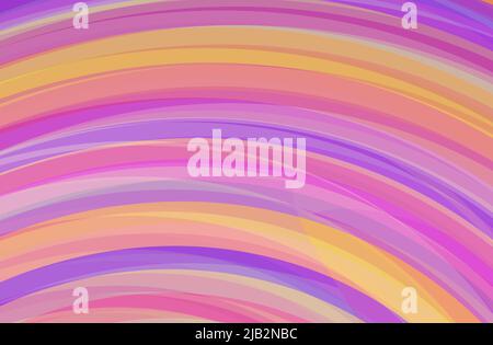 Abstract artistic background with multicolor rounded stripes. Vector graphic pattern Stock Vector