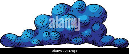 storm cloud sketch hand drawn vector Stock Vector