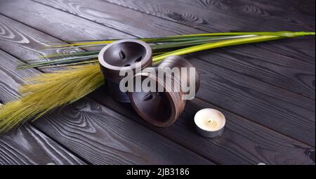 hookah bowl on dark background Stock Photo