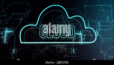 Image of cloud text over black background Stock Photo