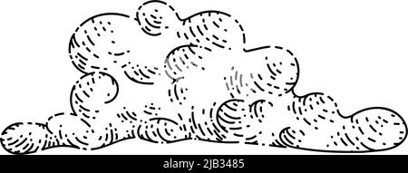 storm cloud sketch hand drawn vector Stock Vector