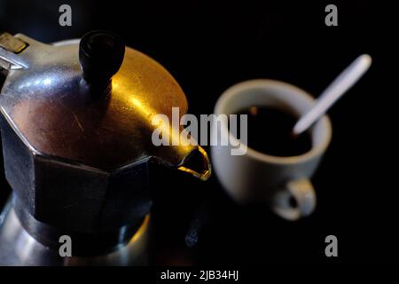 Bialetti Brikka coffee maker, Italian design Stock Photo - Alamy