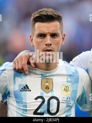 Argentina's Giovani Lo Celso during the international friendly match at the  Etihad Stadium, Manchester Stock Photo - Alamy