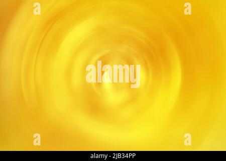 Blurred gradient radial motion bright yellow background. Abstract circular texture Stock Photo