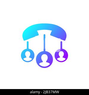 Voip telephony and calls icon Stock Vector