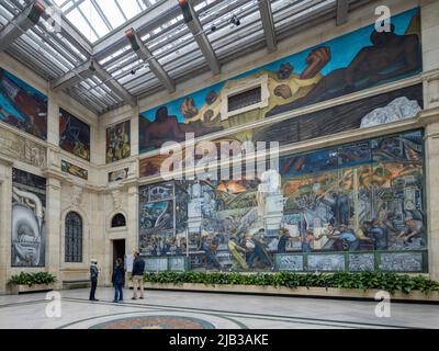 The Detroit Industry Murals (1932–1933),  frescoes by the Mexican artist Diego Rivera, depicting industry at the Ford Motor Company and in Detroit, US Stock Photo