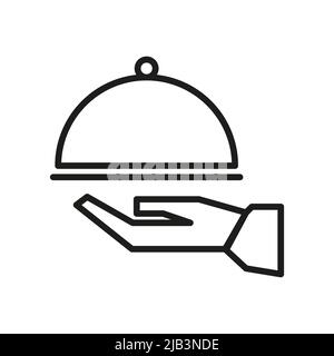 Dish icon or catering icon Stock Vector