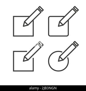 Write notepad vector icon Vector illustration Stock Vector