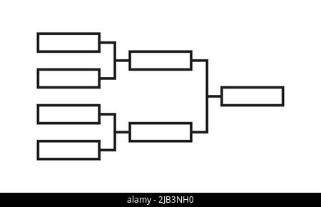 Templates of vector tournament brackets for 32 teams. Blank bracket template Stock Vector