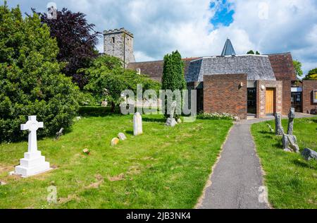 Parish church of St Mary the Virgin, a historic Grade 1 listed building from 12th or 13th century (C12 or C13) East Preston, West Sussex, England, UK. Stock Photo