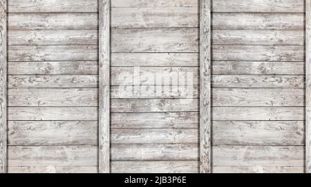 white painted wooden plank panel background Stock Photo