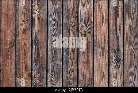 weathered wooden planks with paint flakes Stock Photo