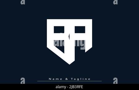 Alphabet letters Initials Monogram logo BA, AB Stock Vector