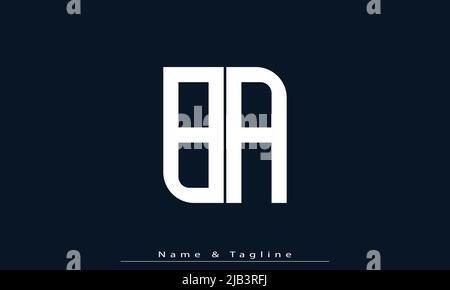 Alphabet letters Initials Monogram logo BA, AB Stock Vector