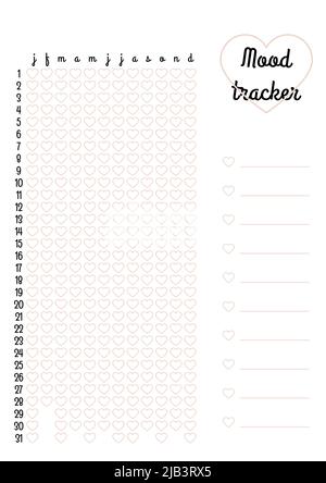 Monthly Habit Blank Tracker Template. June. A Familiar Tracker 