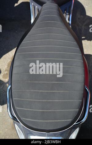 Alcantara fabric for motorcycle seat Stock Photo